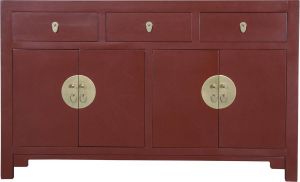 Fine Asianliving Chinese Dressoir Scarlet Rouge W140xD35xH85cm Orientique Collection Chinese Meubels Oosterse Kast
