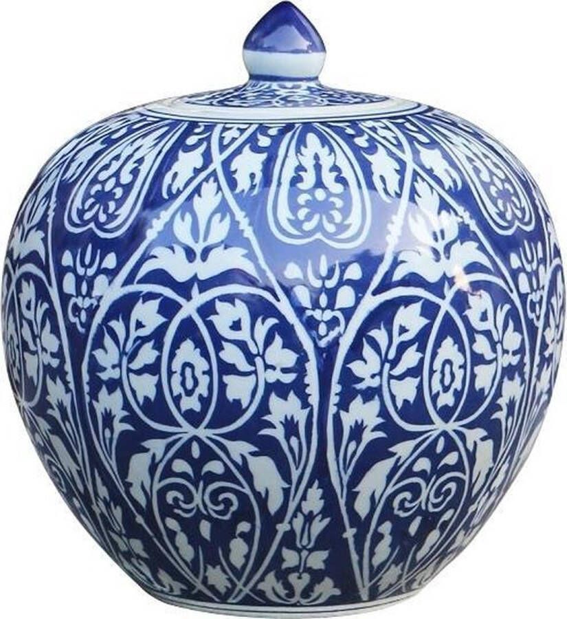 Fine Asianliving Chinese Gemberpot Blauw Porselein D27xH30cm