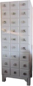 Fine Asianliving Chinese Kast met Handgemaakte Aluminium Chinese Horoscoop Karakters B53xD34xH177cm Chinese Meubels Oosterse Kast