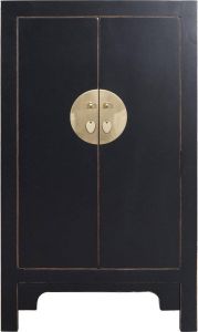Fine Asianliving Chinese Kast Onyx Zwart Orientique Collection L70xB40xH120cm Chinese Meubels Oosterse Kast