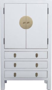 Fine Asianliving Chinese Kast Snow Wit B63xD38xH110cm Chinese Meubels Oosterse Kast