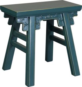 Fine Asianliving Chinese Kruk Teal Met Details B50xD23xH47cm Chinese Meubels Oosterse Kast