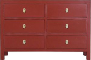 Fine Asianliving Chinese Ladekast Ruby Rood B120xD40xH80cm Chinese Meubels Oosterse Kast