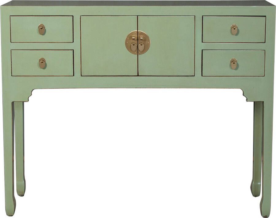 Fine Asianliving Chinese Sidetable Ash Green Orientique Collection B100xD26xH80cm Chinese Meubels Oosterse Kast