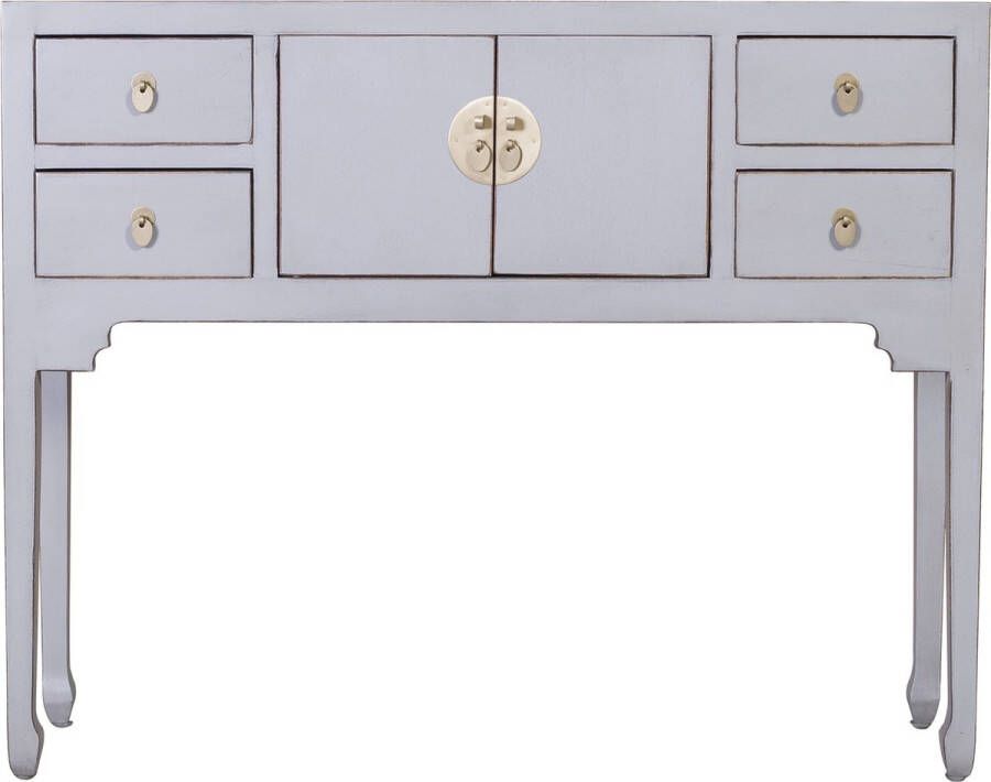 Fine Asianliving Chinese Sidetable Pastel Grey Orientique Collection W100xD26xH80cm Chinese Meubels Oosterse Kast