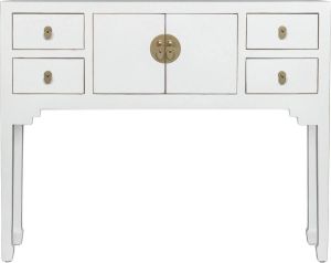 Fine Asianliving Chinese Sidetable Wit Snow White Orientique Collectie B100xD26xH80cm Chinese Meubels Oosterse Kast