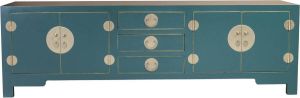 Fine Asianliving Chinese TV Kast Teal Blauw B175xD47xH54cm Chinese Meubels Oosterse Kast