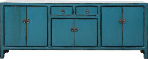 Fine Asianliving Antieke Chinese TV Meubel Blauw High Gloss B149xD38xH58cm Chinese Meubels Oosterse Kast