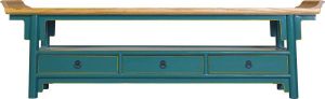 Fine Asianliving Chinese TV-meubel Teal Qiaotou B180xD40xH55cm Chinese Meubels Oosterse Kast