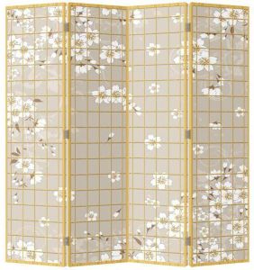 Fine Asianliving Japans Kamerscherm Oosters Scheidingswand B160xH180cm 4 Panelen Japanse Bloesems