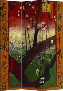 Fine Asianliving Kamerscherm Scheidingswand B120xH180cm 3 Panelen Bloeiende Pruimenboom van Gogh