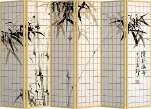 Fine Asianliving Kamerscherm Scheidingswand B240xH180cm 6 Panelen Bamboe