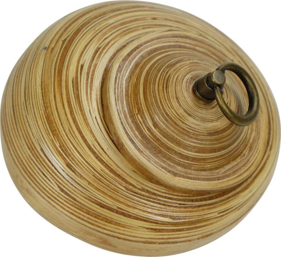 Fine Asianliving Opberg Pot Met Deksel Bamboe 8 inch Handgemaakt in Thailand Naturel
