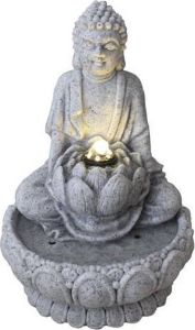 Fine Asianliving Zandsteen Buddha met Lotus Fontein 21.5x31.2cm