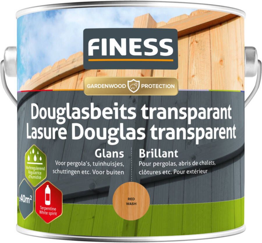 Finess Douglas Beits Transparant Red Wash 2 5 Liter