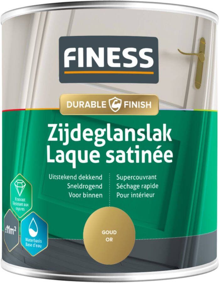 Finess zijdeglanslak waterbasis goud 750 ml