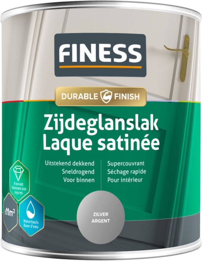 Finess Zijdeglanslak Waterbasis Zilver 750 Ml.