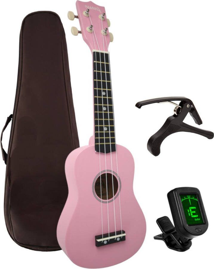 Finesse Kahului Edition Ukelele 21 Set – Kindergitaar Meisje & Jongen – Speelgoed gitaar – Ukelele