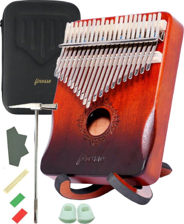 Finesse Kalimba met Standaard Hoes & Accessoires Duimpiano Kalimba Muziekinstrument