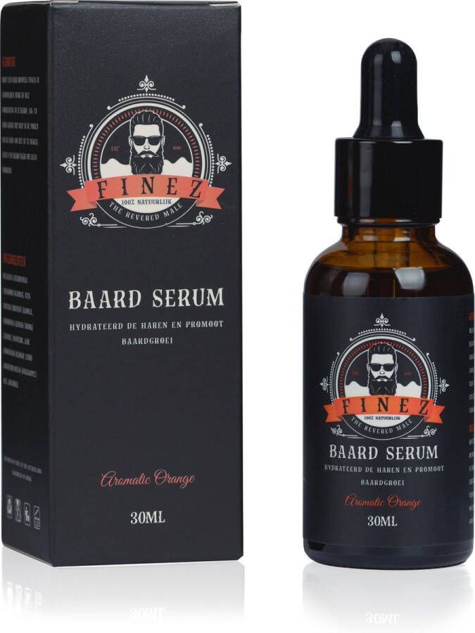 Finez Aromatic Orange Baardolie 30 ml Baardverzorging Baardgroei Sinaasappel Geur Voor Gevoelige Huid