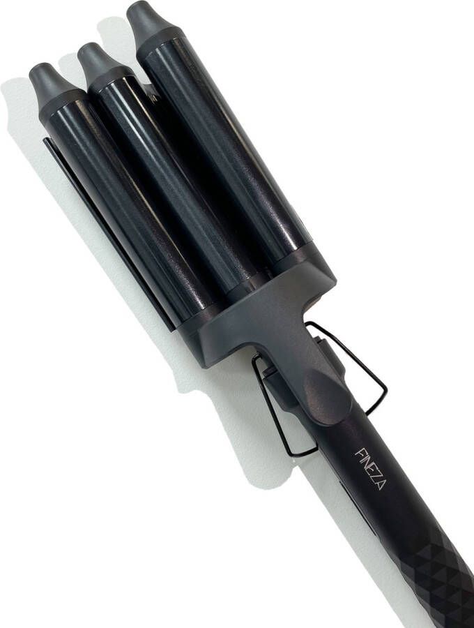 Fineza Wafeltang Haar Krultang Waver Golvenkrultang Wave Krultang Multistyler beach Waves Zwart