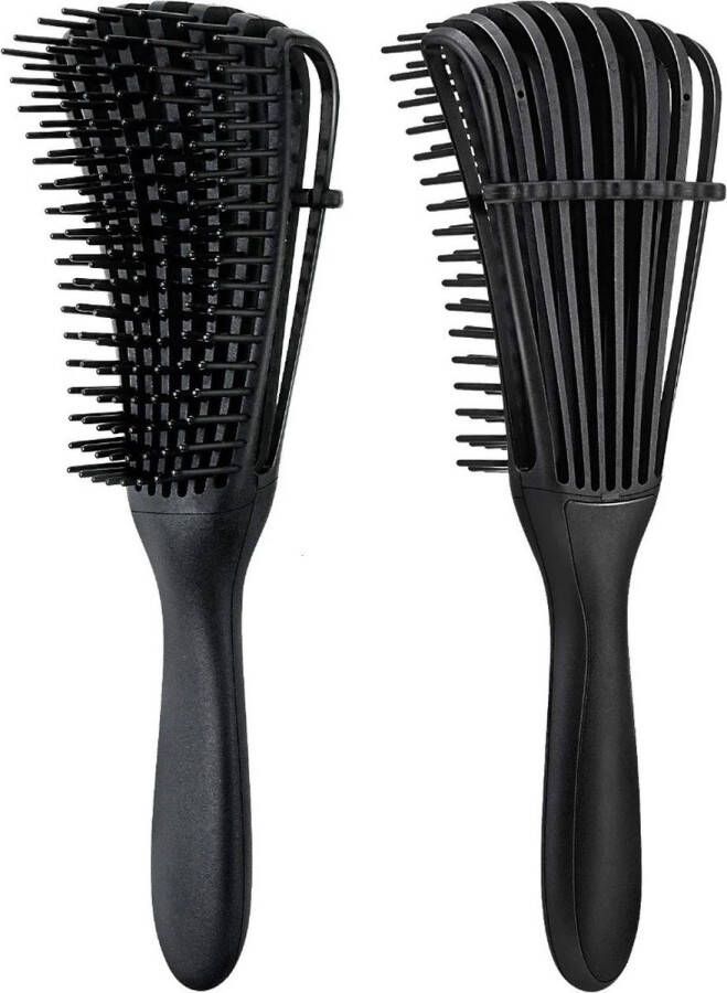 Finnacle Detangler Brush Curly Hair Brush Haarborstel Antiklit Borstel Zwart Anti-Klit Detangling