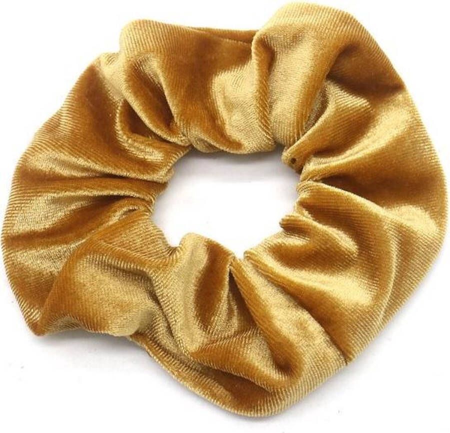 Finnacle Fluwelen Scrunchie Oker Haarelastiek Haarstyling Haaraccessoires Wokkel Froesel Elastiek