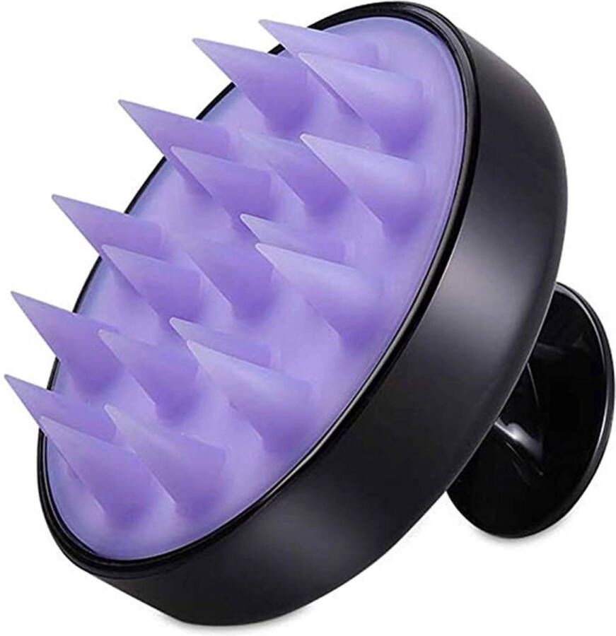 Finnacle Haarborstel Paars Zwart Anti-roos Siliconen Massageborstel Haarverzorging Gezond haar Haargroei Rond Scalp