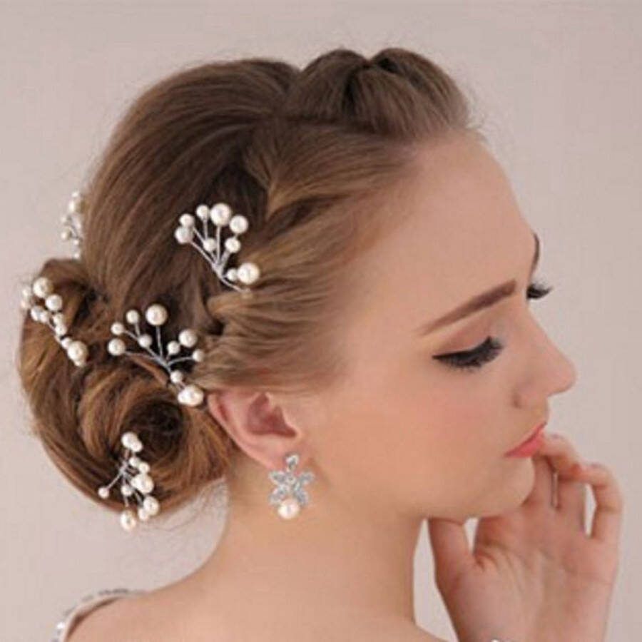 Finnacle Haarpin Haarspeldjes Hairpins Parels in je haar Bruiloft Speciale gelegenheid Haarstyling Chique kapsel Schuifspeld Schuifpin met parel