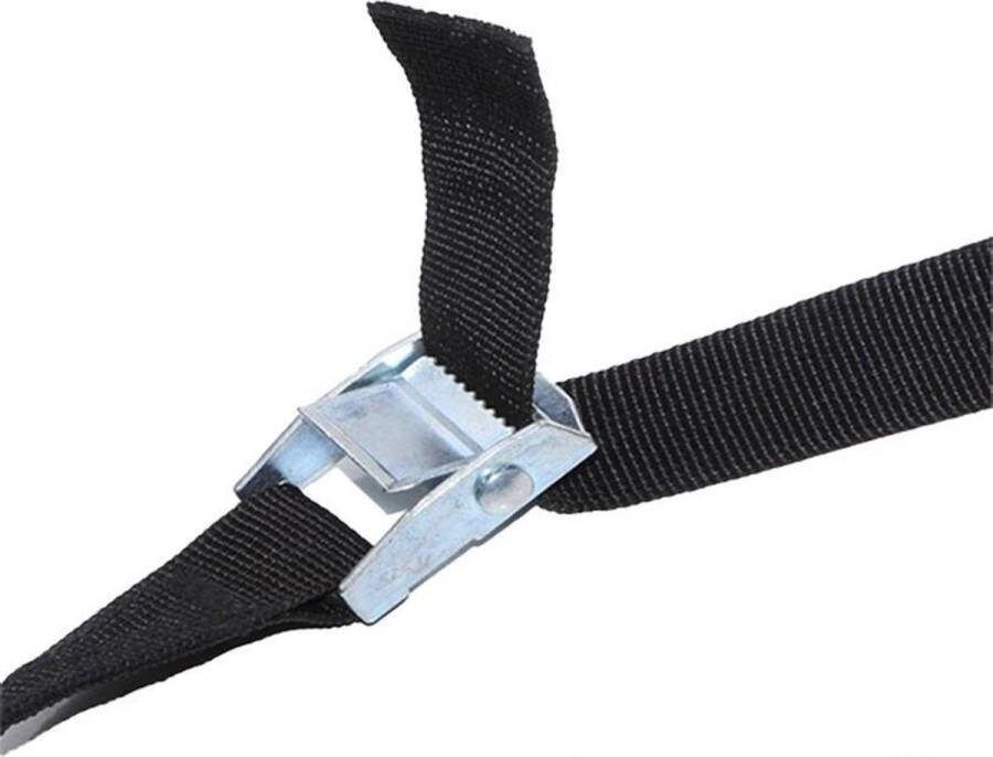 Finnacle Spanband Spanbanden Bagageband Bagageriem Auto spanband Met gesp Zwart 2 stuks auto accessoire Banden