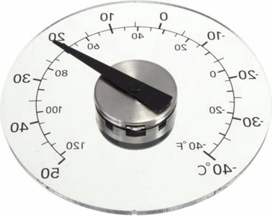Finnacle Thermometer ~voor op Raam~ in RVS Plexiglas