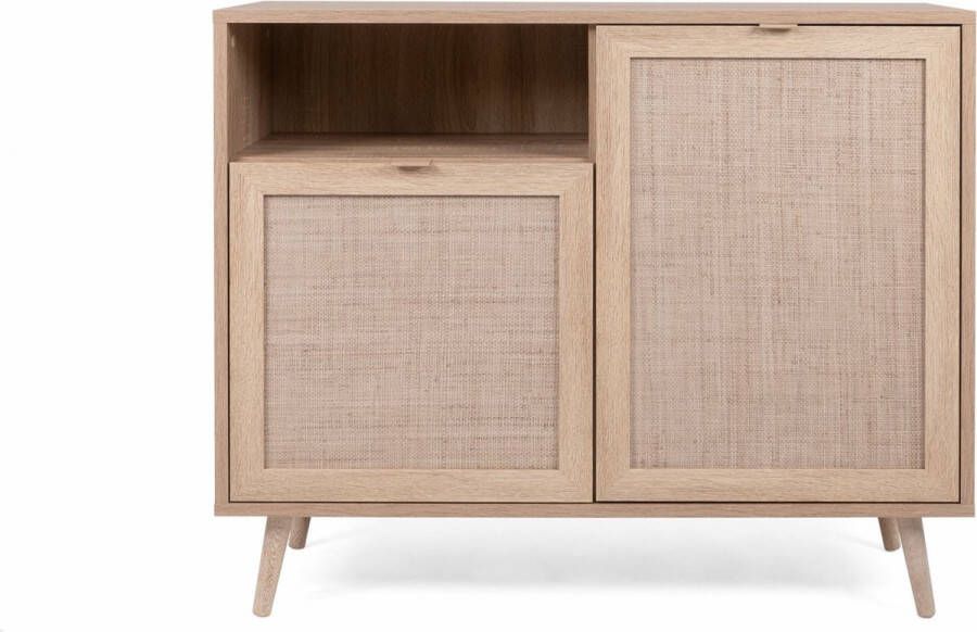Cstore Opbergmeubel 2 deuren 1 lade Eiken L101xD40xH87cm BALI