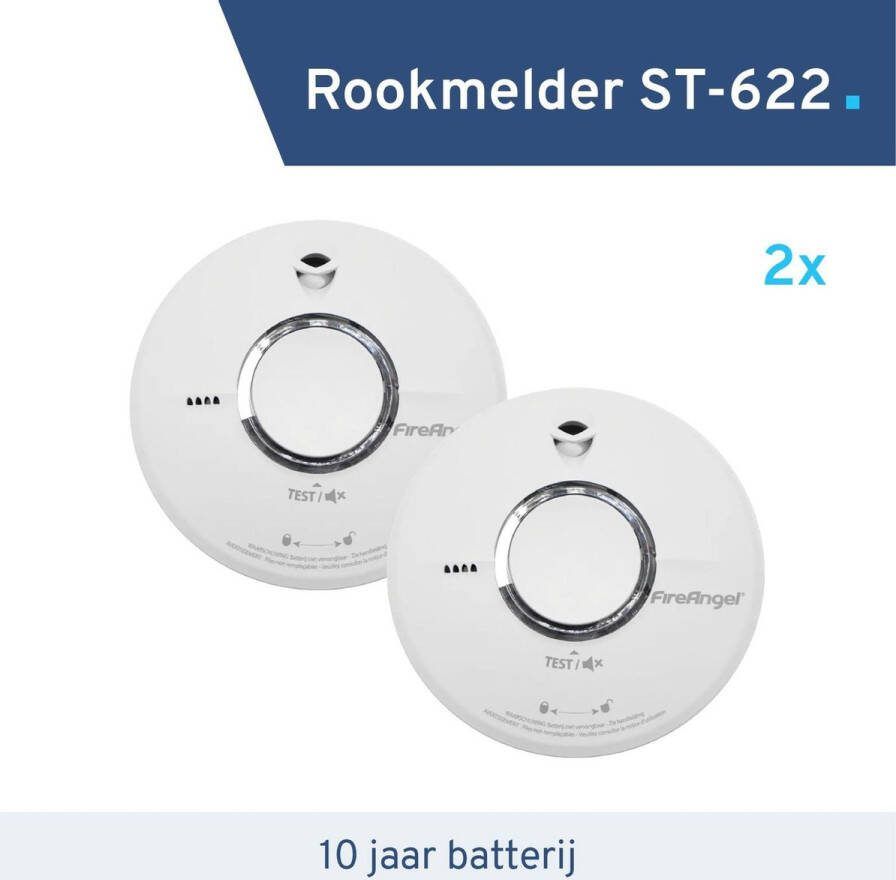 FireAngel Duopack Rookmelder ST-622 10 jaar batterij