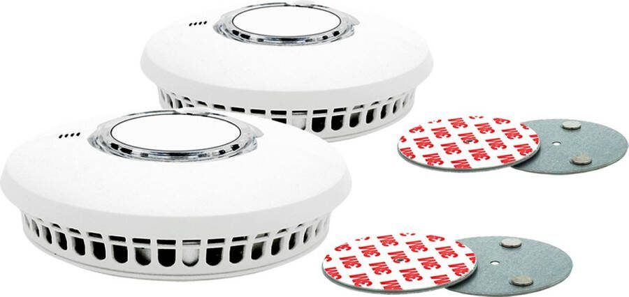 FireAngel WST-630-BNLT rookmelders + montageset magnetisch set van 2 stuks Draadloos koppelbaar
