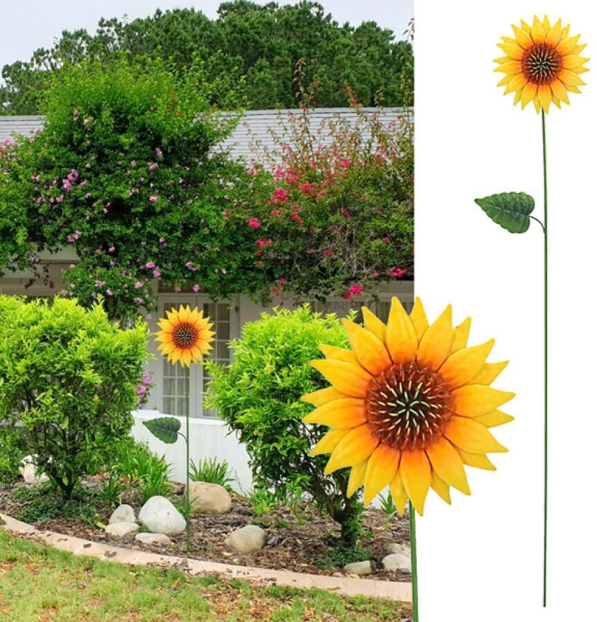 Firenze Tuinsteker Zonnebloem – ca 100 cm hoog Tuindecoratie Plantenplug