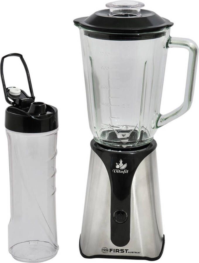 First Austria TZS 5243-2 Blender To Go Smoothie Maker 1L Kan 2 Bekers 600ML