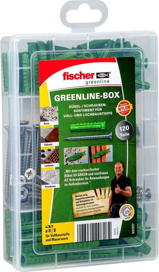Fischer Meister-Box Green Sx Met Rvs Schroeven 80 Stuks