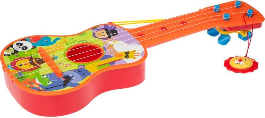 Fisher-Price 4-snarige Gitaar in Plastic Doos Met litho-koffer