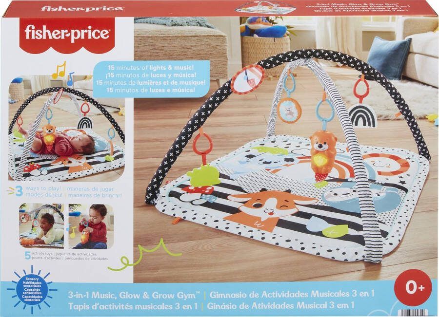 Fisher-Price Baby Muziek Gym 3 in 1 Pasgeboren baby speelgoed