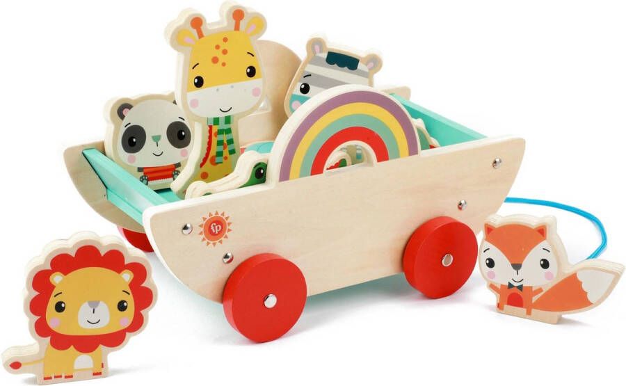 Fisher-Price Bolderkar met Dieren Hout