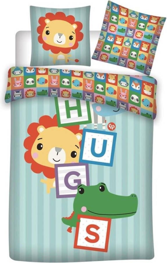 Fisher-Price Fischer Price Dekbedovertrek Hugs Eenpersoons 140 x 200 cm Katoen