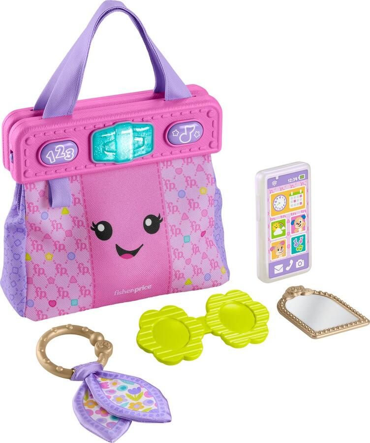 Fisher-Price Leerplezier Op Stap Ontdekkingstas baby- en peuterspeelgoed tas en accessoires Nederlandse versie