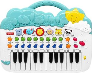 Fisher-Price Flightmode- Dierenpiano Interactief speelgoed dierengeluiden kinderliedjes Muziekinstrument