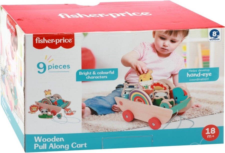 Fisher-Price Houten Trekkar met Dieren