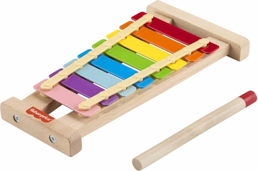 Fisher-Price Houten xylofoon muziekinstrument voor peuters 2 onderdelen