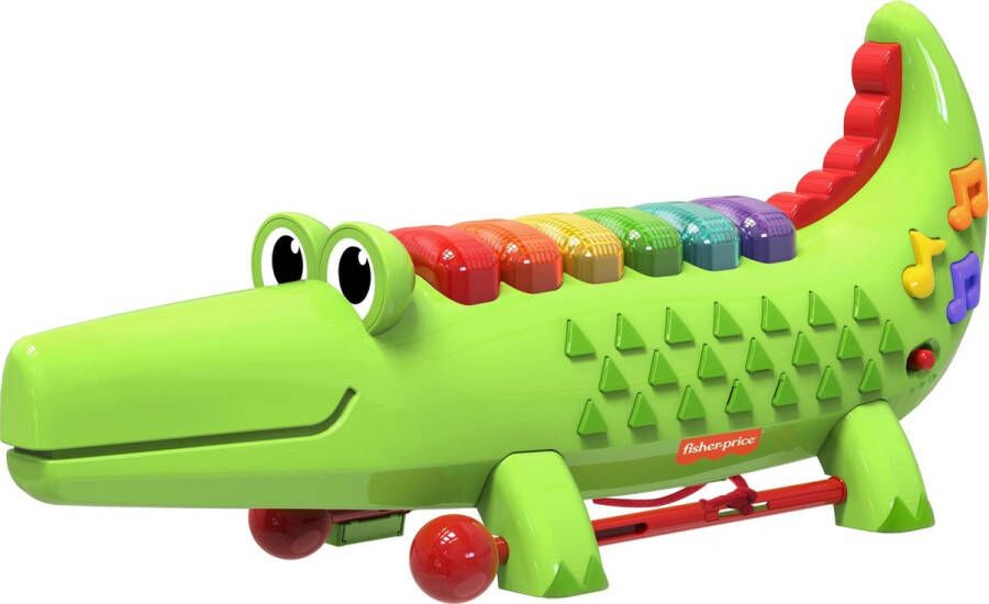 Fisher-Price Krokodil Xylophone Interactief speelgoed Spelend Leren Kinderliedjes – Muziekinstrument – Speelgoed voor kinderen vanaf 1 jaar