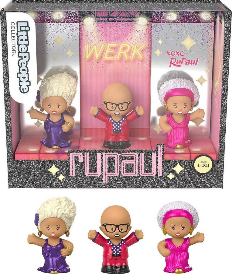 Fisher-Price Little People Collector RuPaul Limited Edition 3 figuren set 6.9 cm groot