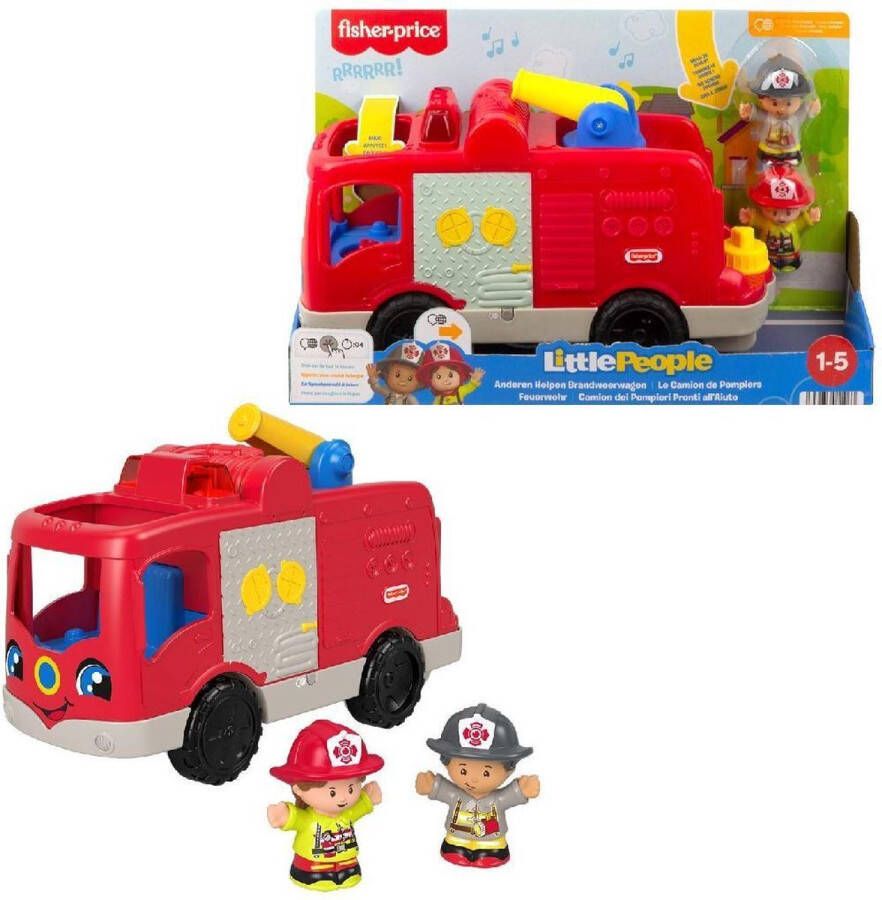 Fisher-Price bouwset brandweerwagen Little People rood 3-delig