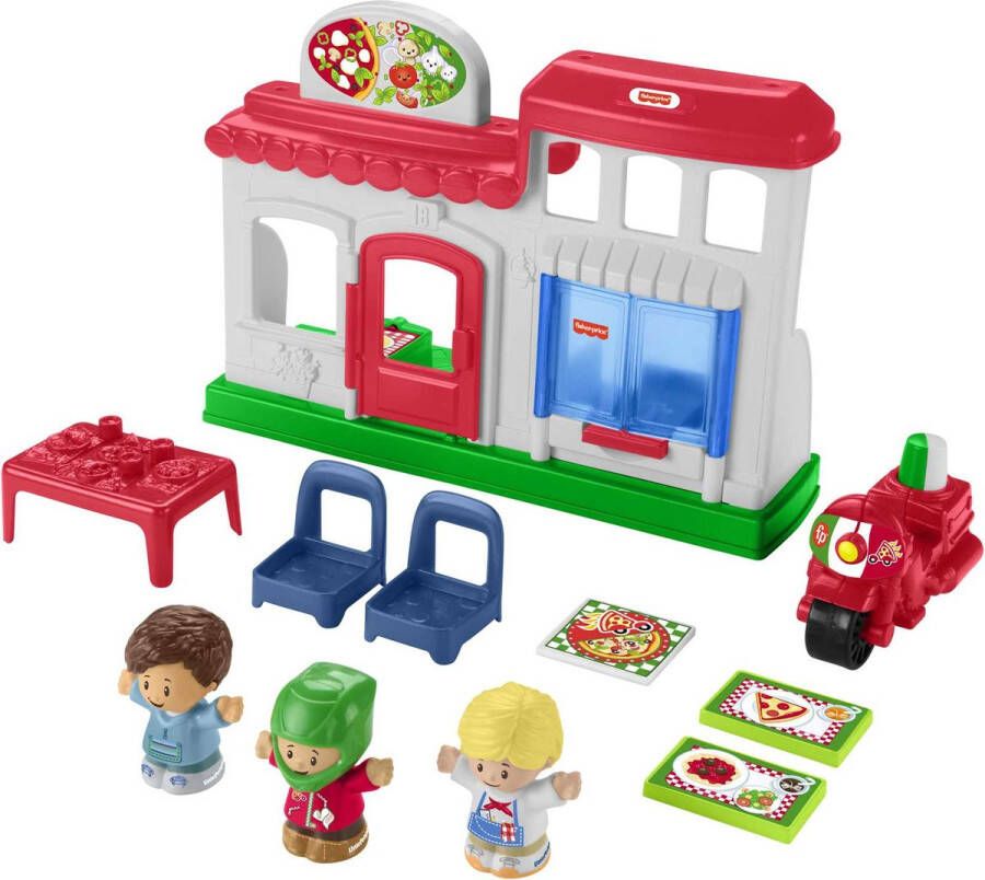 Fisher-Price Speelset Little People Pizzeria Junior 11-delig