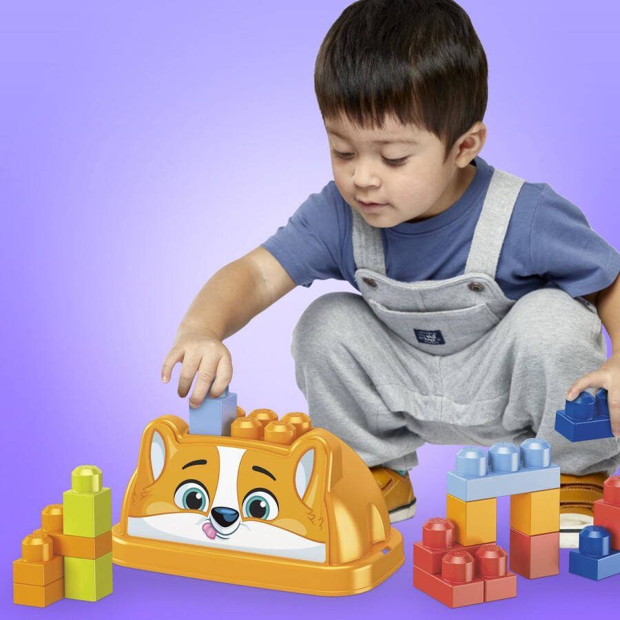 Fisher-Price Mega Bloks Dierendoos Hond Corgi 25 blokken